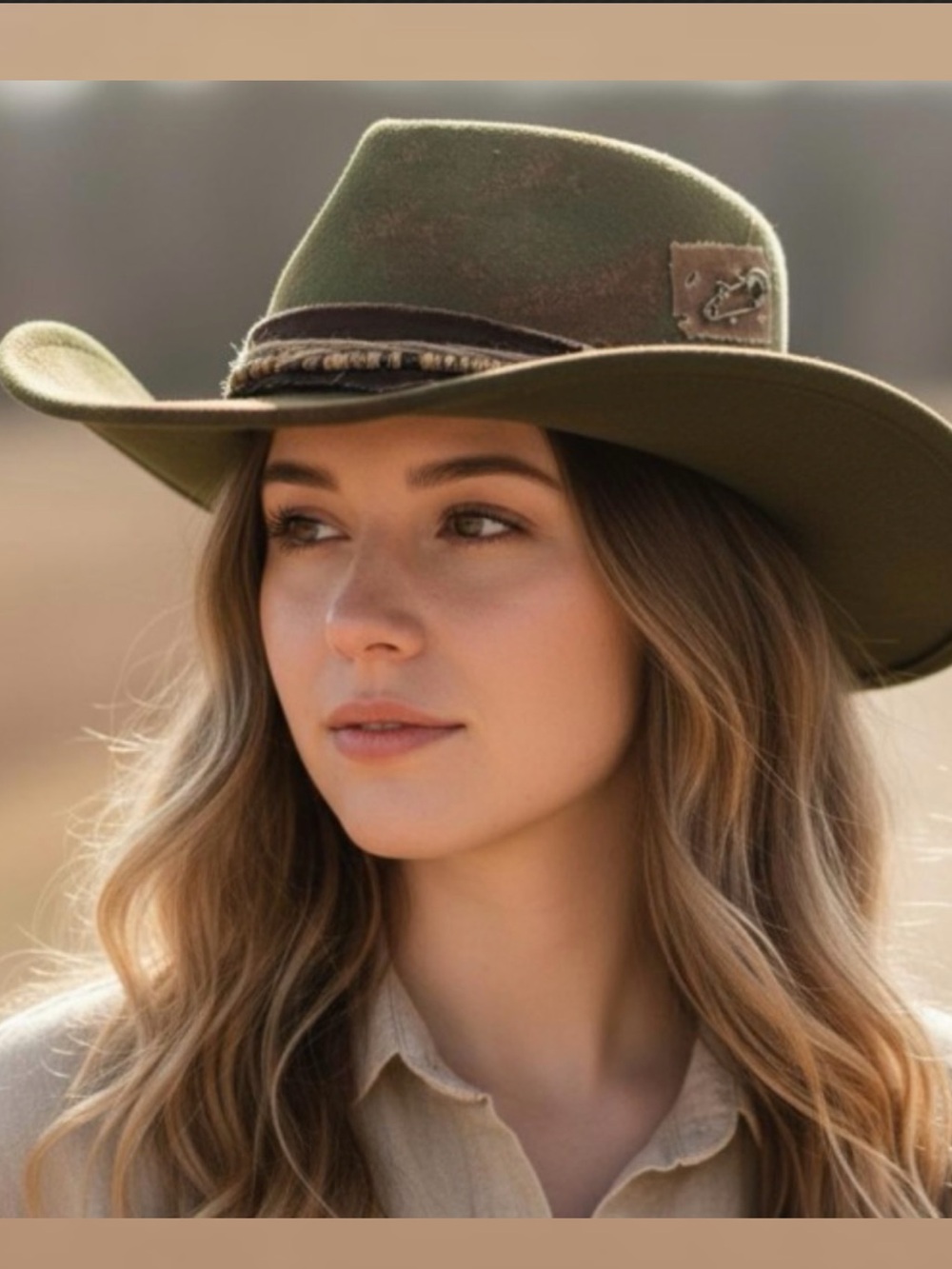 Western Cowboy Hat ADJ SIZING Rustic Green⭐️NWT Festival "The GEORGIA" LAST ONE